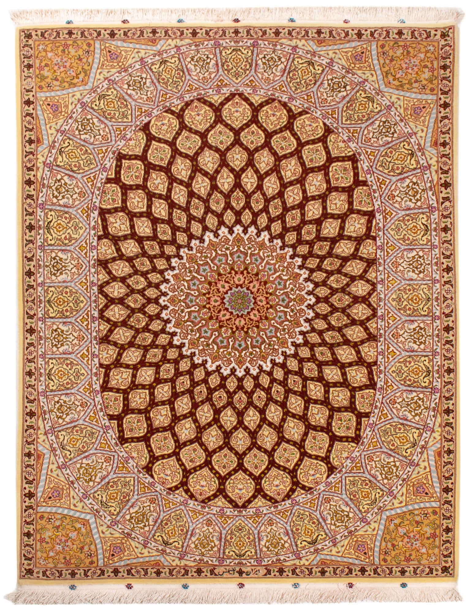 Alfombra persa tabriz 50raj | 206 x 153 cm | lana y seda | exclusiva