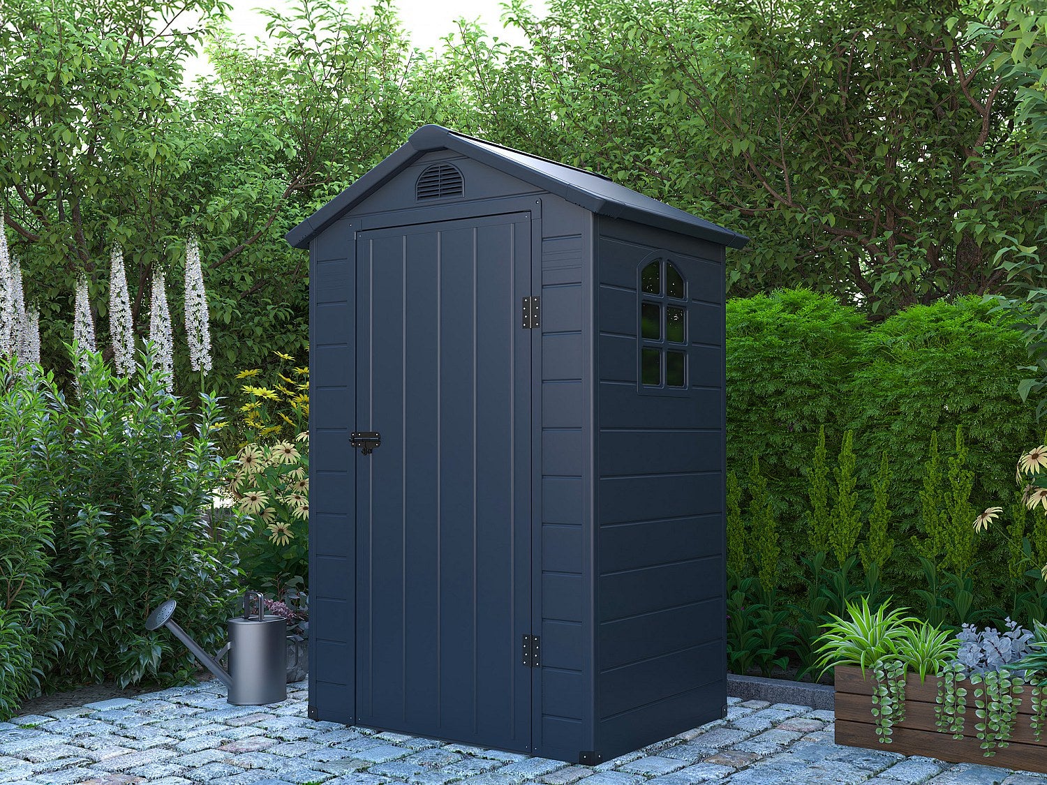 Schowek ogrodowy z antracytowej żywicy 1,39 m² - CESIO