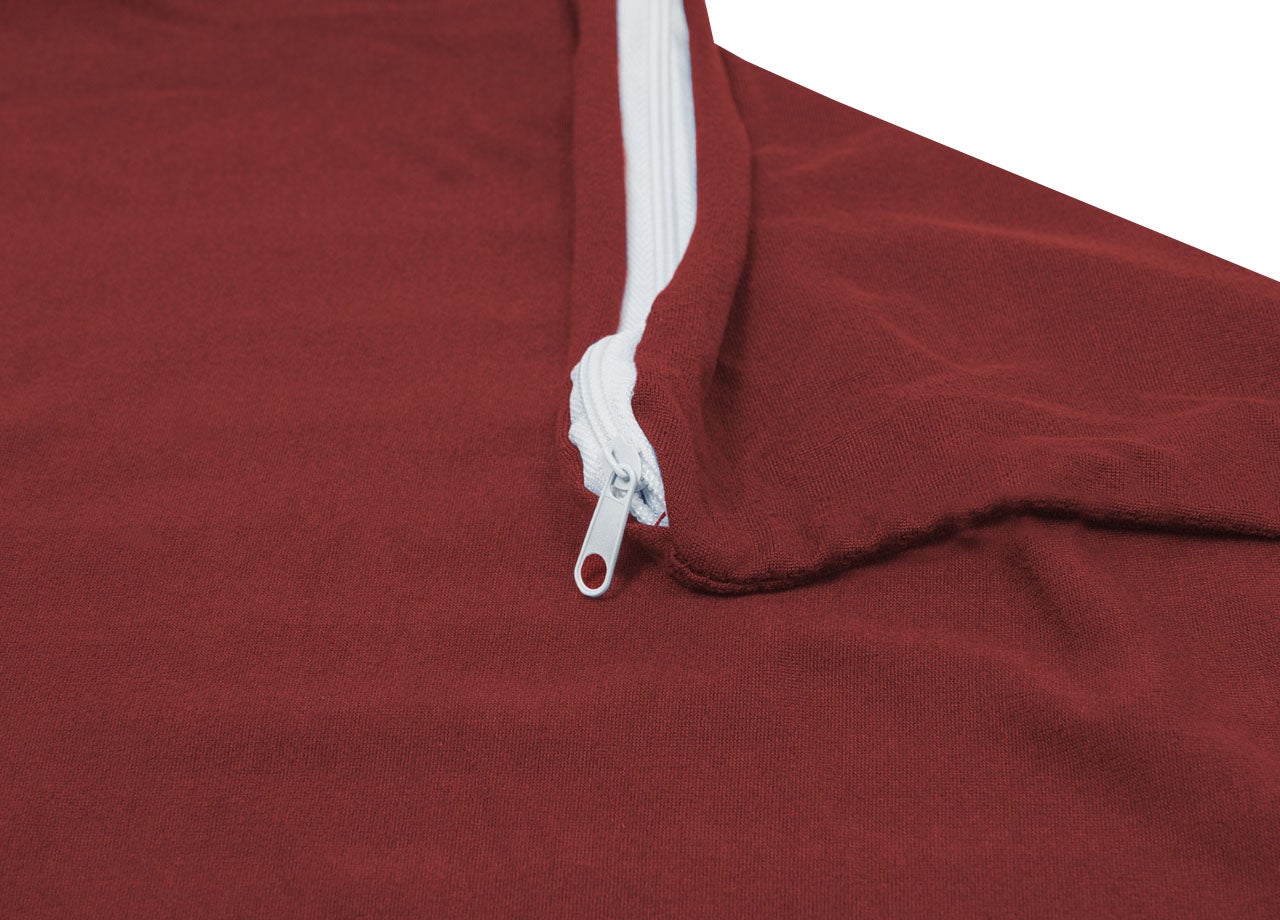 Copridivano Antimacchia Elasticizzato Penisola Componibile Tinta Unita Modello Perfetto Poltrona Bordeaux - 4