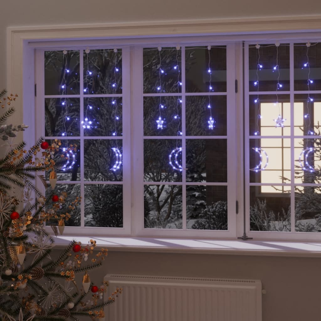 Catena Luminosa A Stelle Con 138 LED E Telecomando - Tenda Luci USB Impermeabile IP42, 8 Modalità, 12 Stelle, Decorazione Per Interni Ed Esterni, Natale, Feste, Giardino