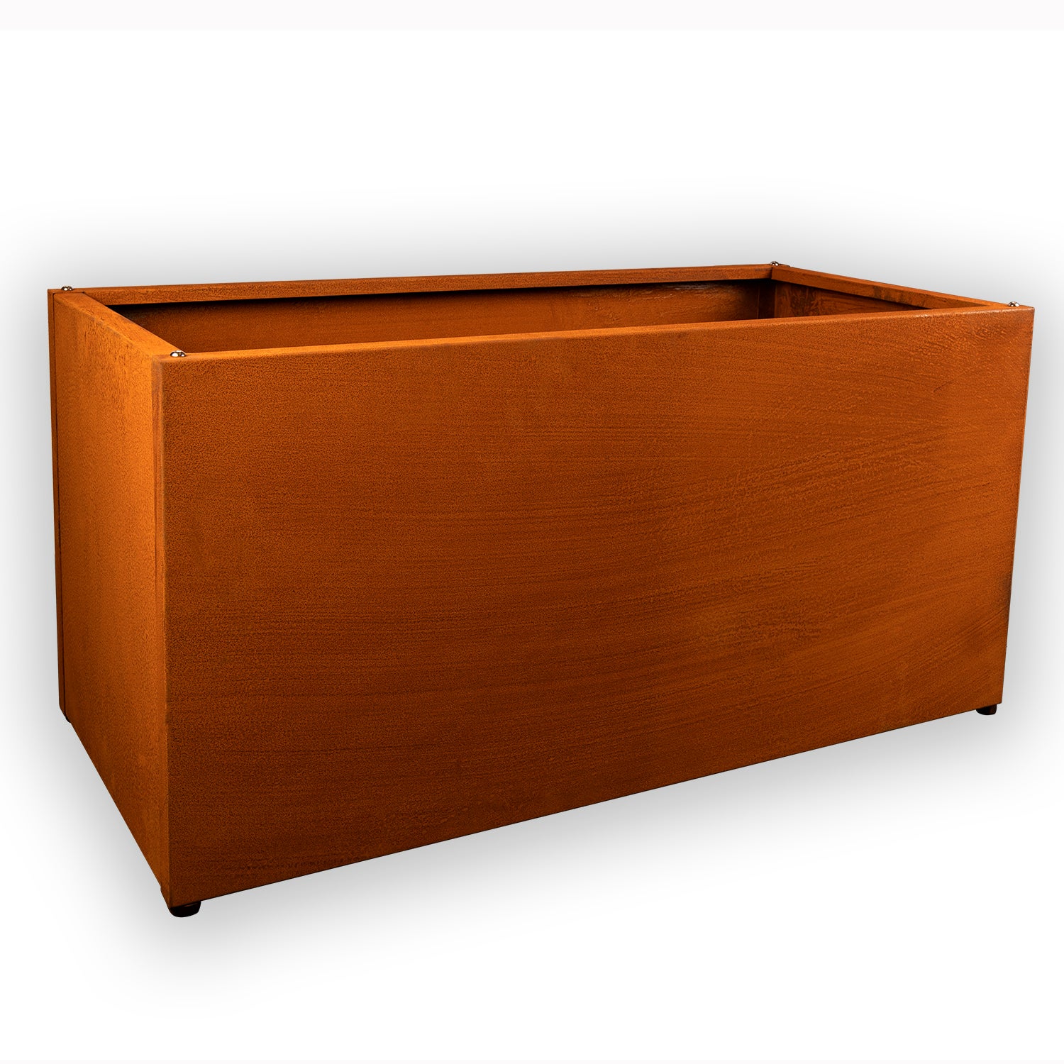 Köhko® Jardinière design (avec fond) en acier Corten Jardinière QUADER 100x40x40 cm - 4