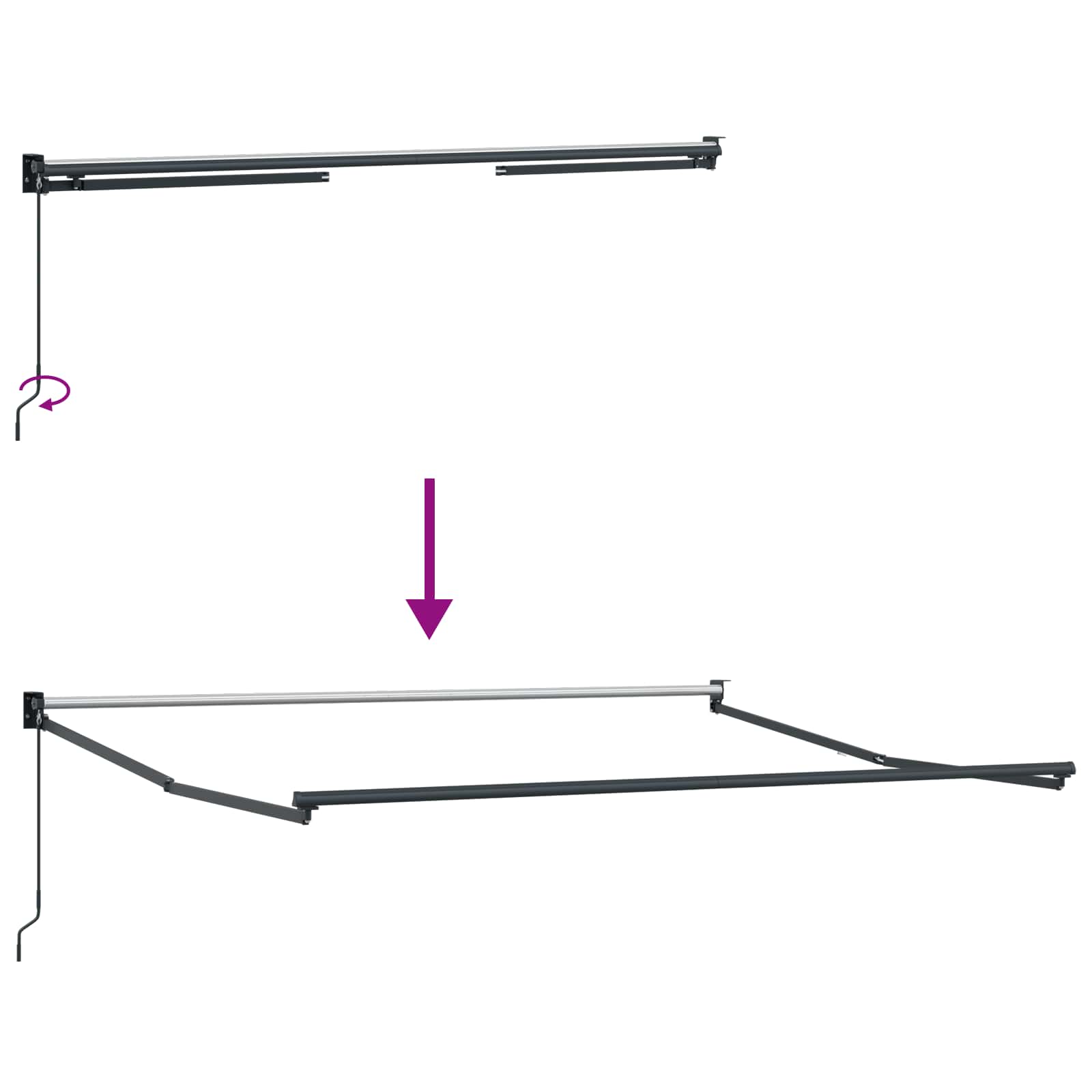 Toldo Retrátil Manual Preto 300x250 cm - Sombra Elegante para Espaços Externos - 9
