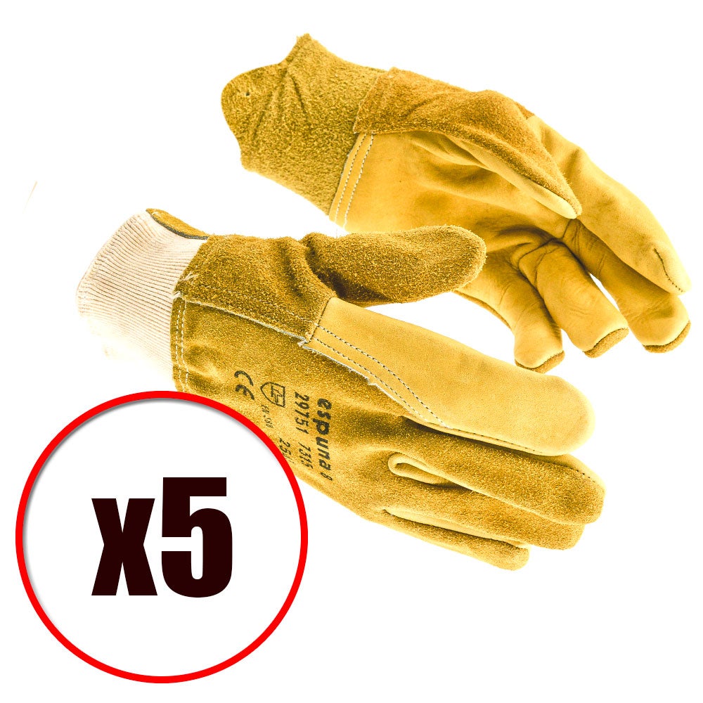 Lot De 5 Paires Gants Manutention + 2 Paires Lunettes Protection Neuves