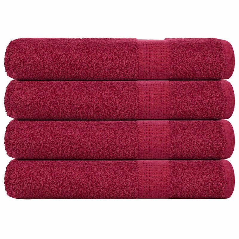 Ręczniki do sauny, FROGN, 4 szt, bordowe, 80x200 cm, 360 g/m² vidaXL