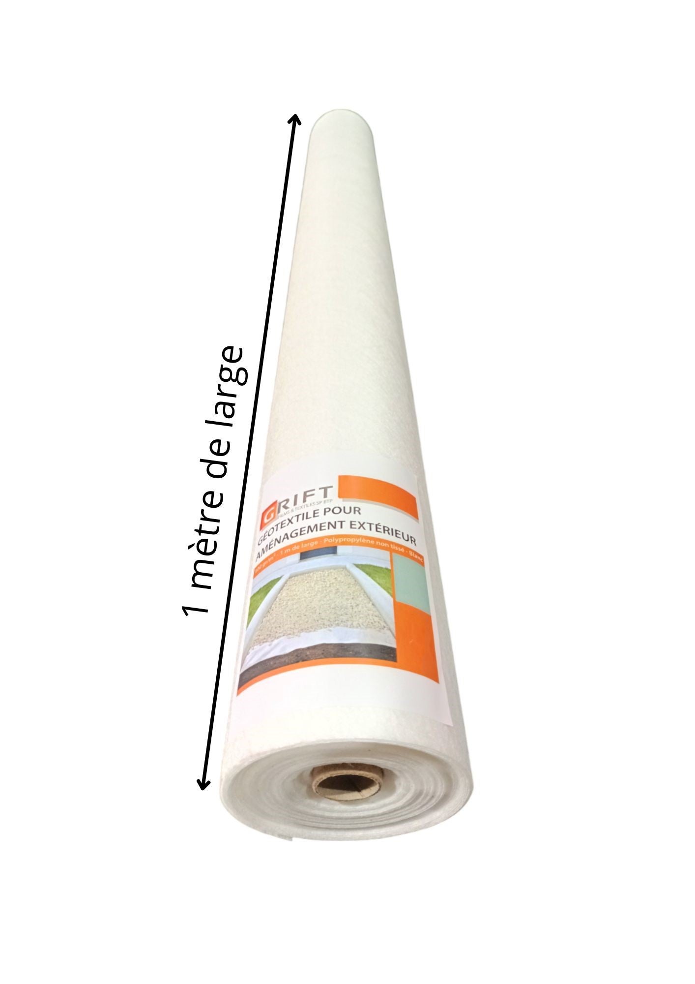 GRIFT - Géotextile 40 m², 100 gr/m², 2 rouleaux de 1m x 20m - 4
