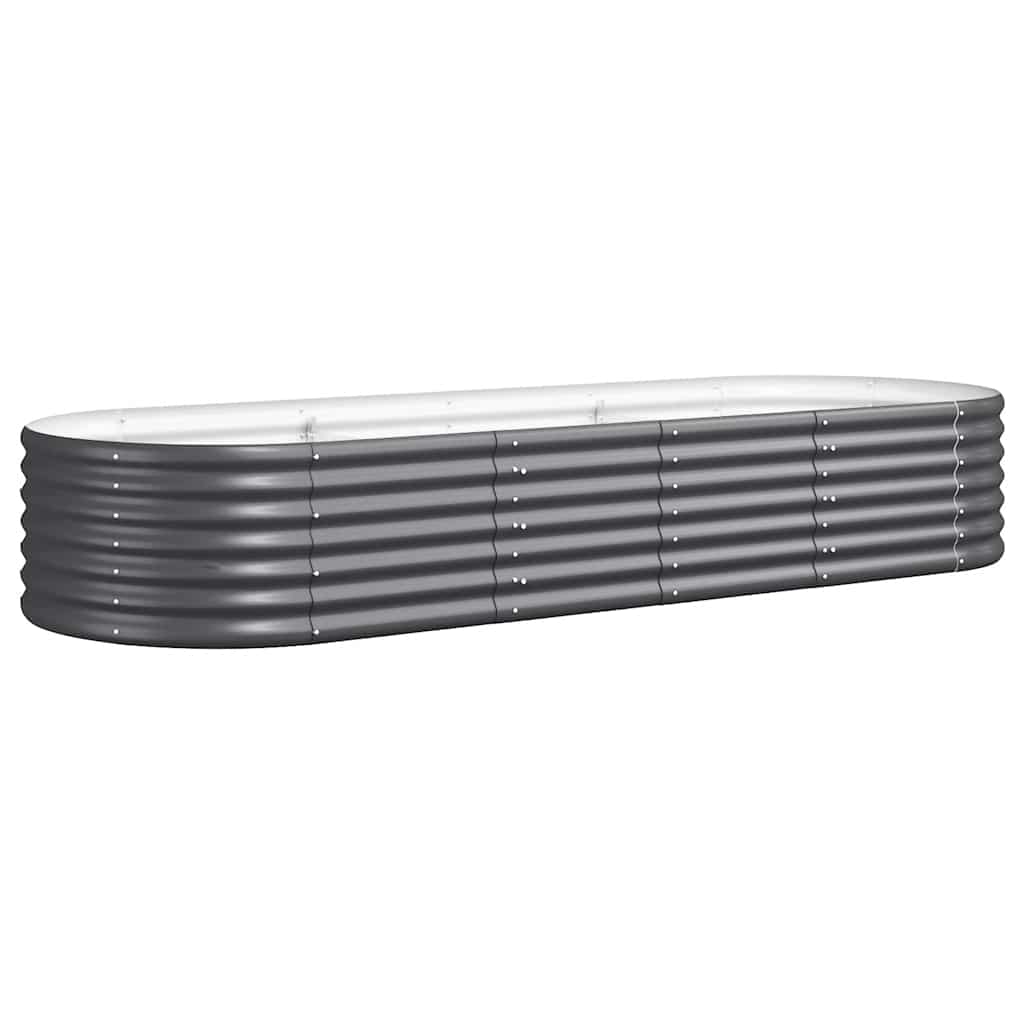 vidaXL Lit surélevé de jardin Acier galvanisé Anthracite - 2