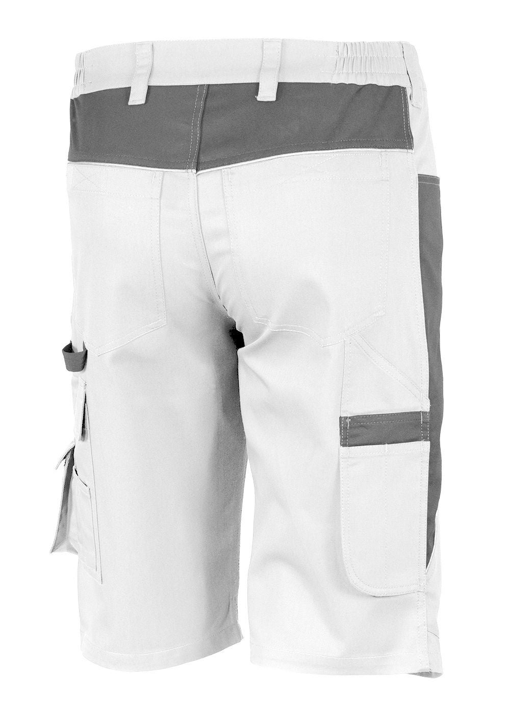 Qualitex - PROfessionals Shorts résistant en tissu renforcé de fibres - blanc/gris - size 64 - Unisex - Pantalon de travail court á 10 poche - 2