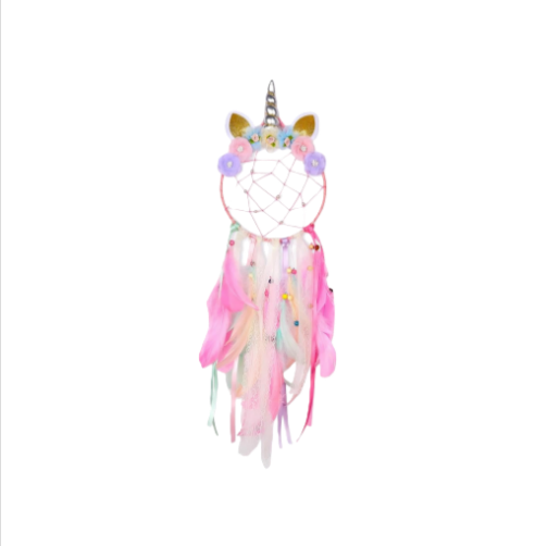 Attrape-rêves licorne géant fait main, attrape-rêves en plumes, cadeau pour chambre de , décoration d'intérieur