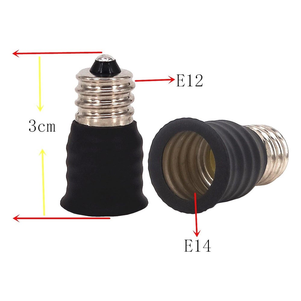 Zestaw 8 adapterów E12 na E14 do żarówek żarowych E12 na E14 - 2