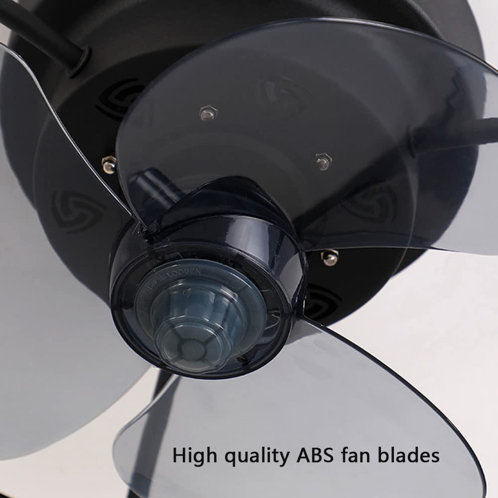 Ventiladores de teto de perfil baixo de 45 cm com luzes e comando, ventilador de teto regulável, montagem embutida, castanho - 8