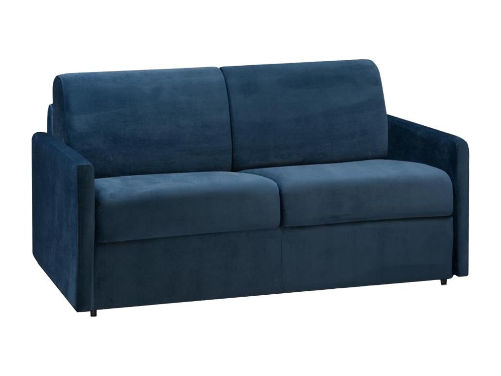 Canapé Convertible 2 Places Pour Petit Espace Canapé 2 places convertible express en velours bleu nuit - Couchage 120