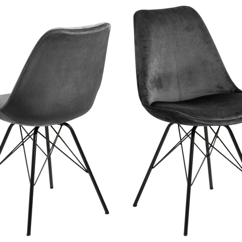 Erin krzesło stołowe, ciemnoszara, czarny.