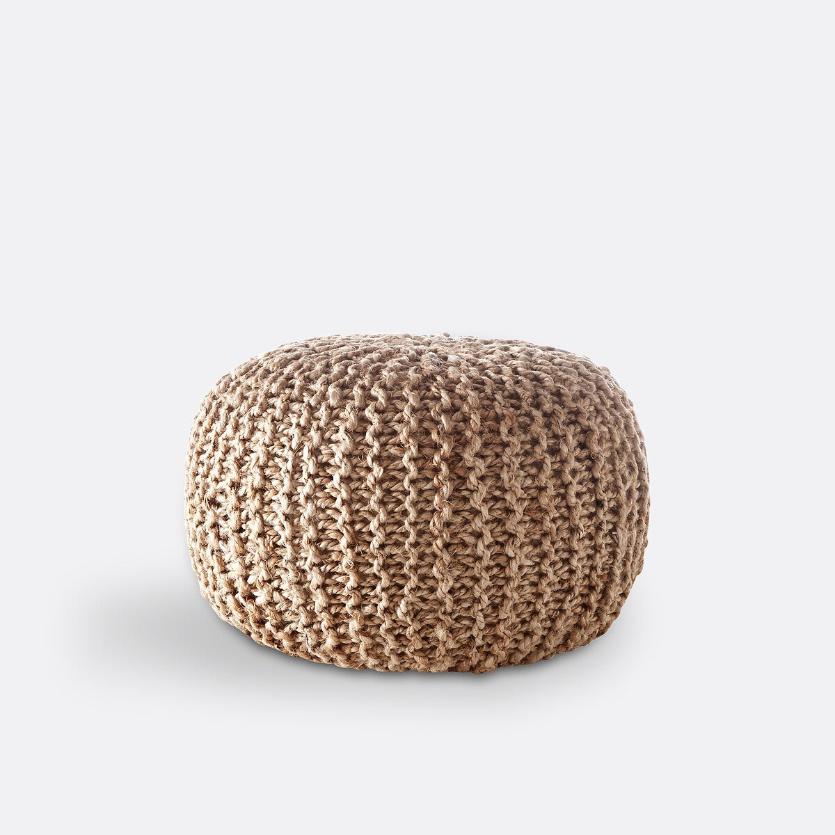Puf Rond Beige Pouf rond en jute tressé BISHO - Beige naturel - taille unique | Leroy ...