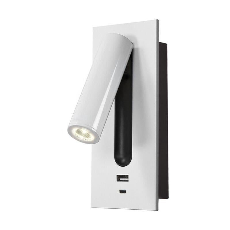 Lampka do czytania LED Lampka nocna Lampka nocna z ukrytym włącznikiem, lampka nocna wpuszczana typu C, kinkiet do czytania, Rota