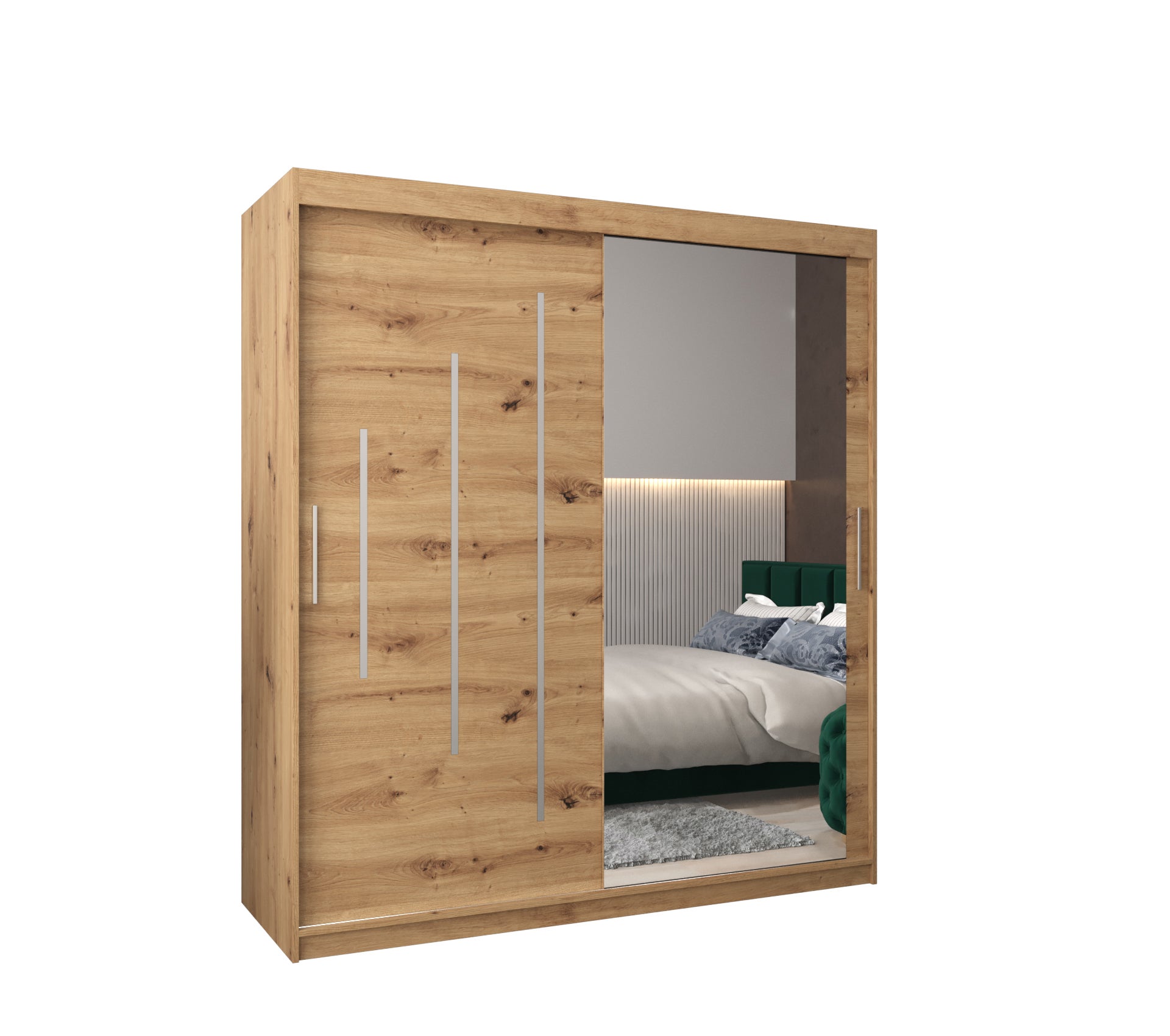 Szafa przesuwna garderoba York 2 180 x 62 x 200 cm Artisan - Abiks Meble