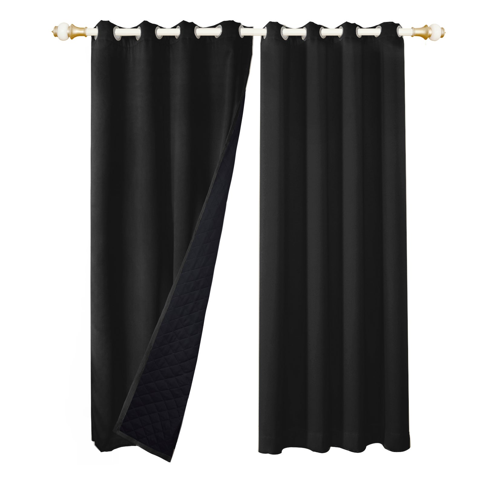 Tende oscuranti di lusso in pelle bovina per camera da letto soggiorno tende isolate 132 x 213 cm (larghezza x lunghezza) set di 2 pannelli