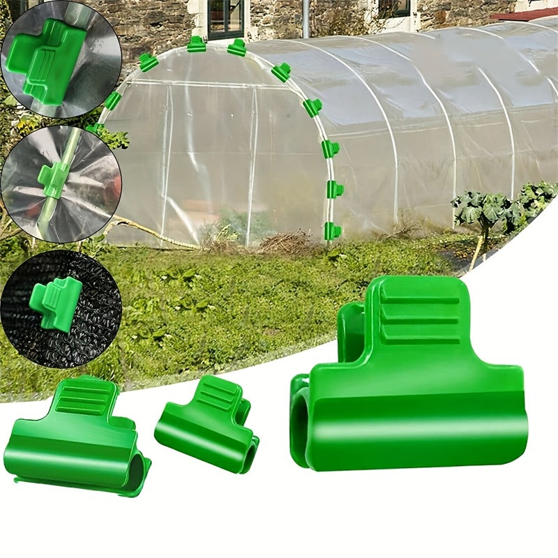 50 grampos de estufa para filme e rede - Serve para arcos de 11 mm, clipes de jardim de plástico para instalação segura de estufa - 2