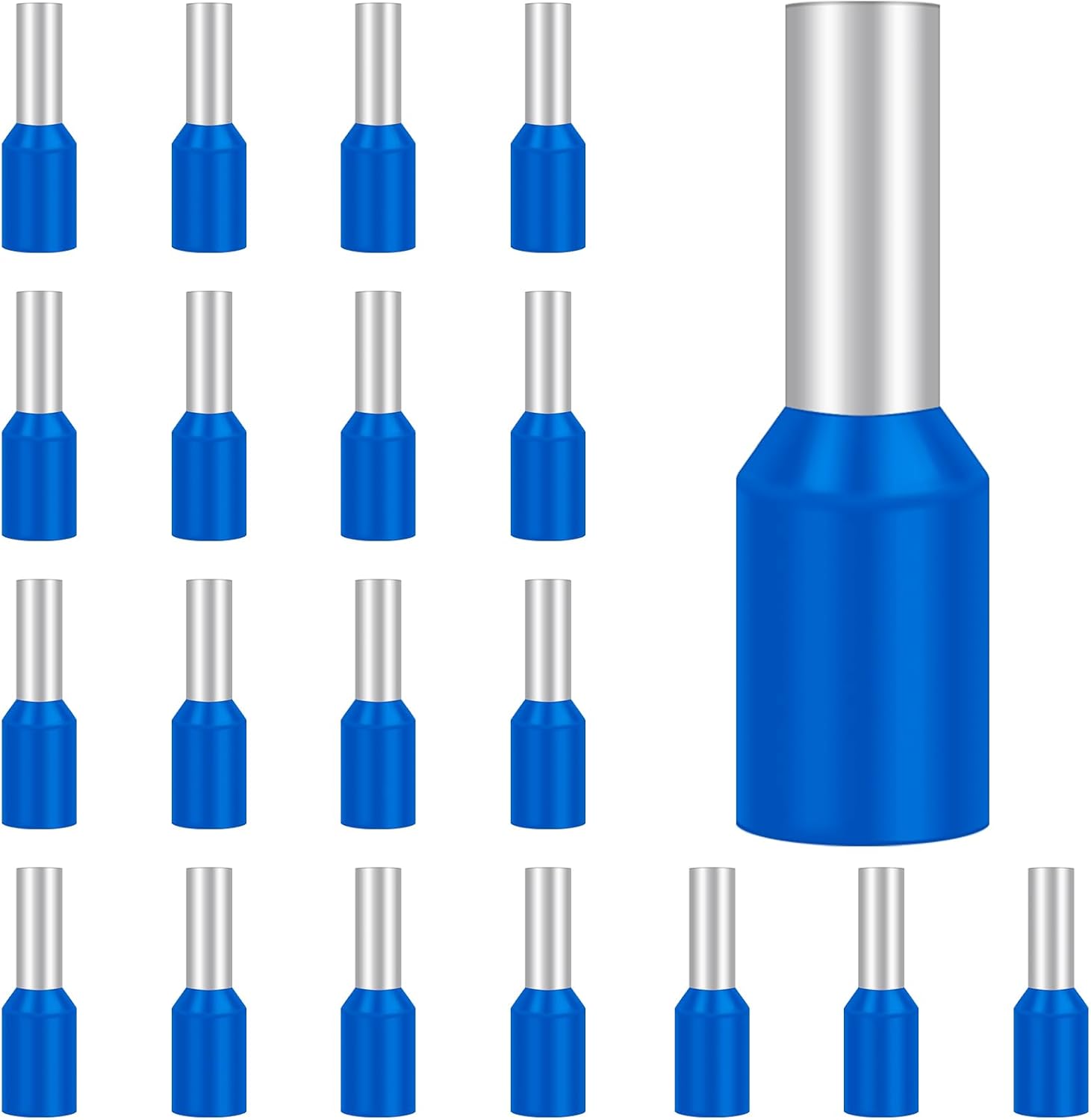 100 Pièces Cosse 2.5 mm² Bleu,Embouts de Câble Isolés, Embout Fil ...