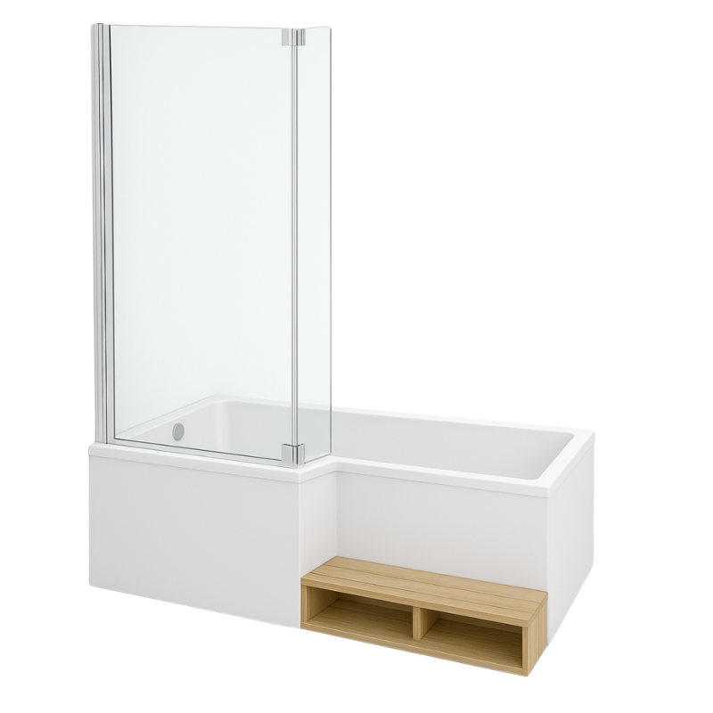 Cabine douche Pare-Baignoire FORTE Nettuno 90x180 CM en acrylique avec