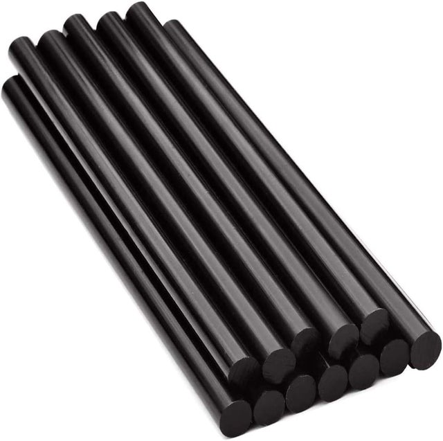 Barras de pegamento caliente – Barras de pegamento negro – Barras de silicona – Para pistolas de pegamento caliente – (7 x 270 mm – Paquete de 50)