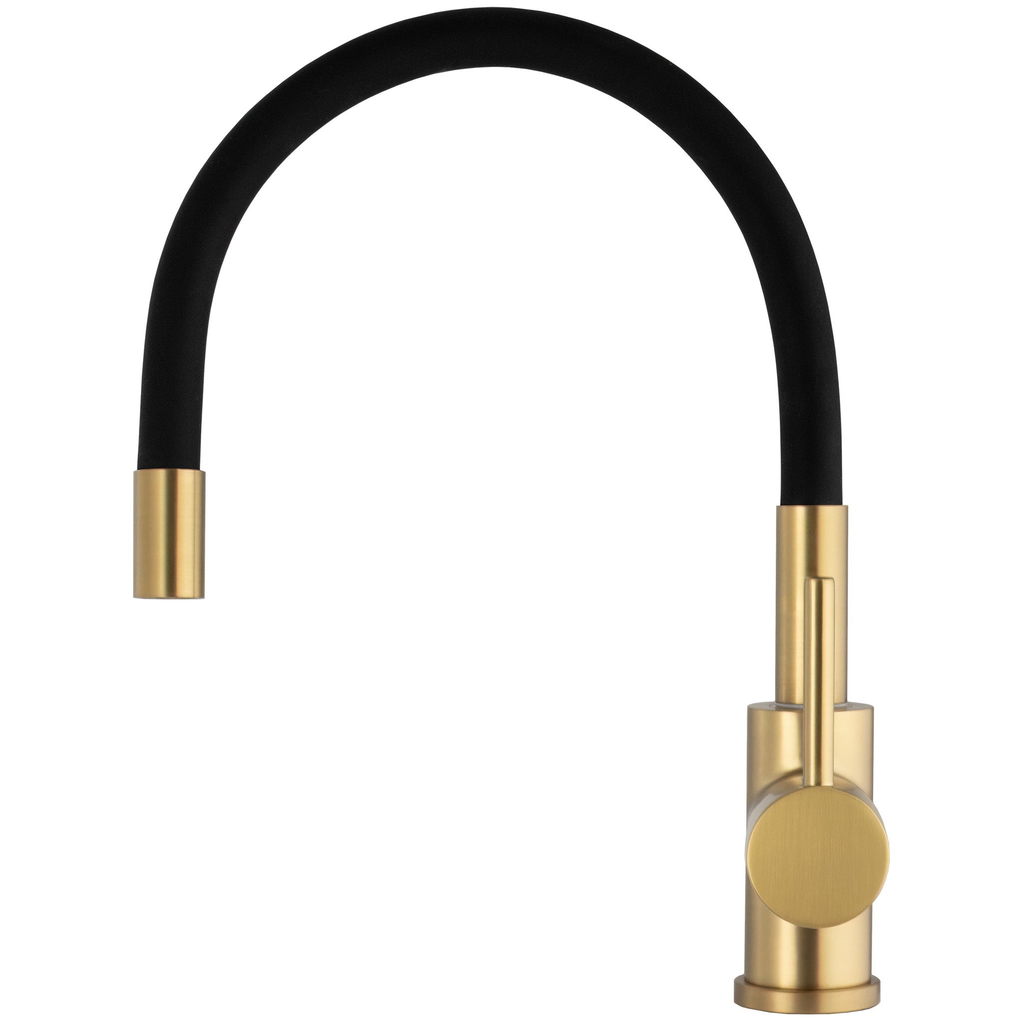 Valaz Rubinetto da cucina monocomando in oro opaco con beccuccio flessibile e protezione PVD - Serie Gaya - 3