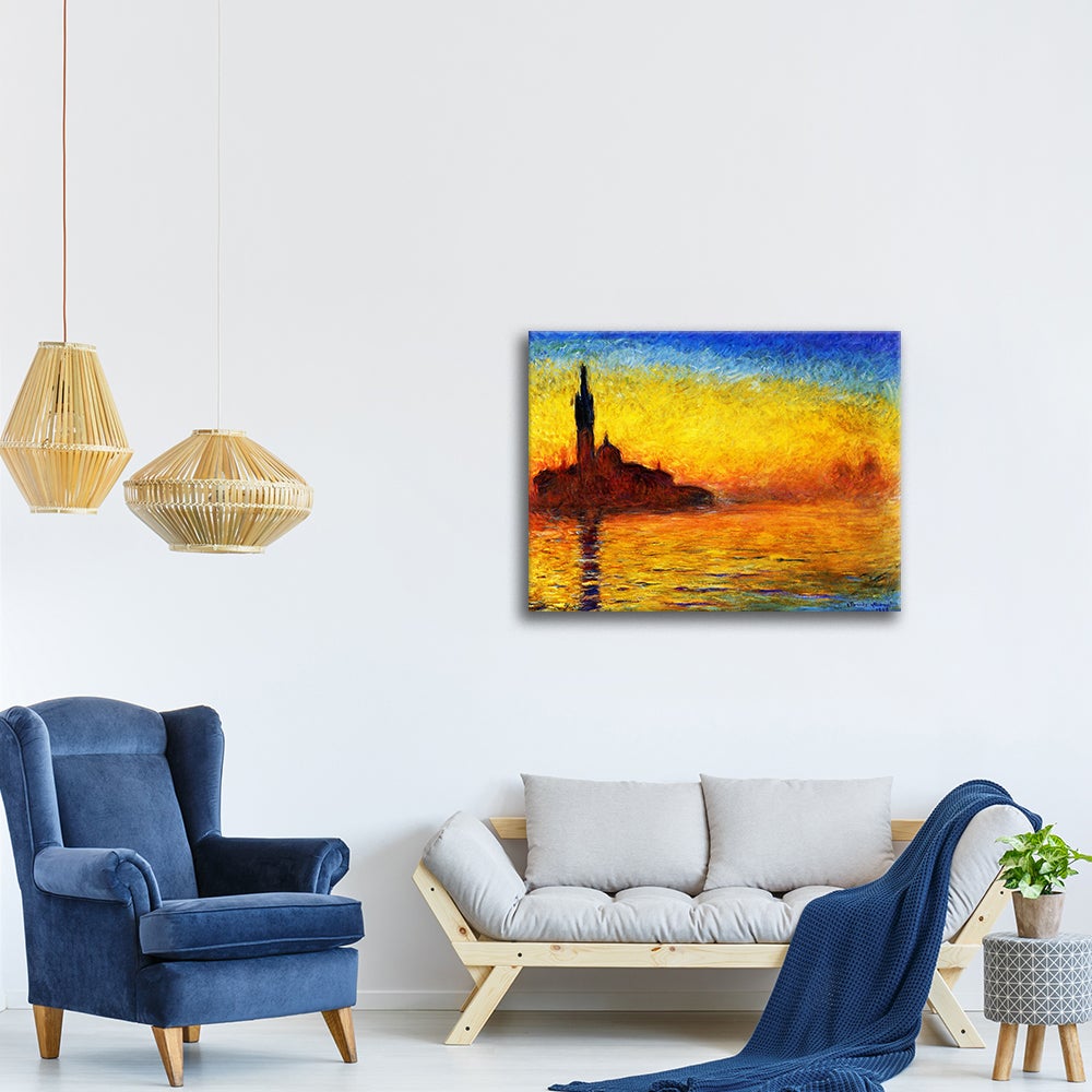 Tableau - Saint-Georges Majeur Au Crépuscule Claude Monet cm 80x100 - 3