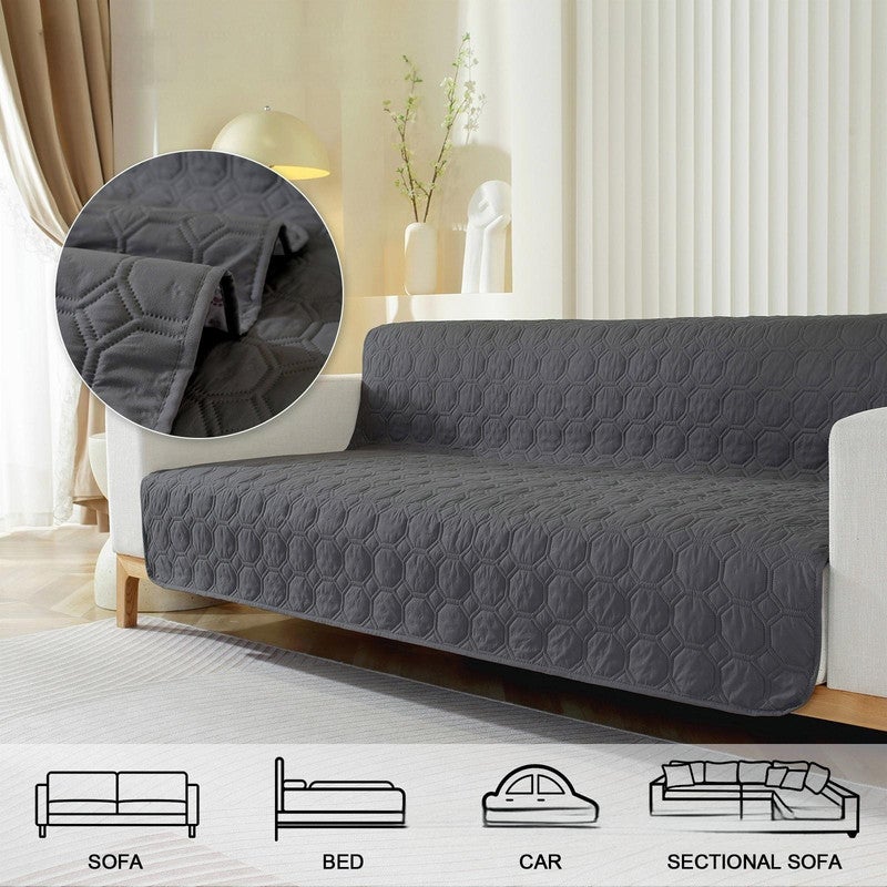 Manta impermeable para perros con púas antideslizantes para proteger el sofá cama, lavable a máquina, gris, 76 x 178 cm - 2