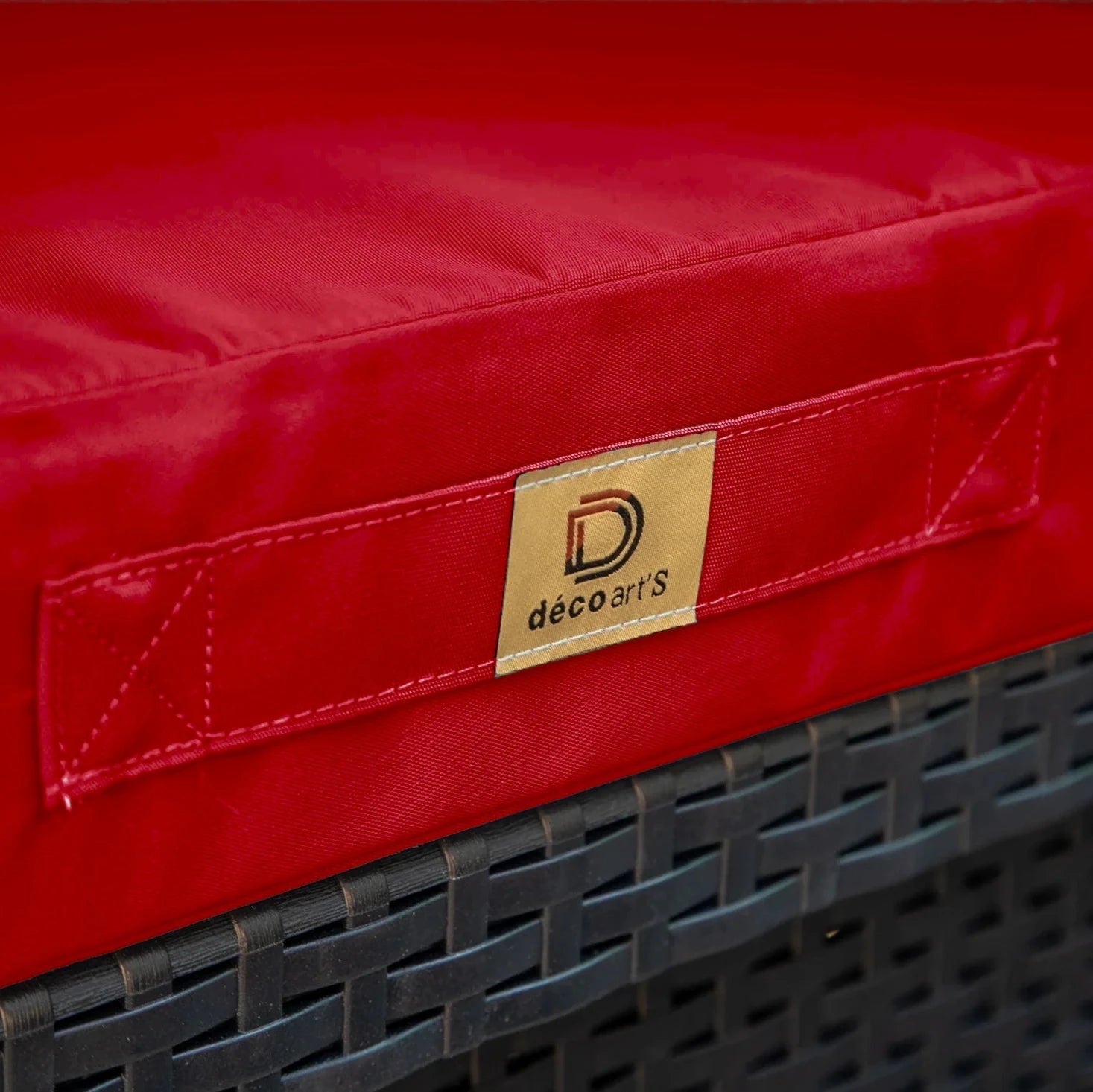 Coussins pour salon de jardin déhoussable 50x50cm Rouge - 8