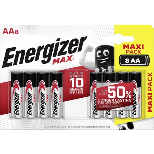 Pile LR6 (AA) alcaline(s) Energizer E301531300 Max LR06 1.5 V 8 pc(s) - 3