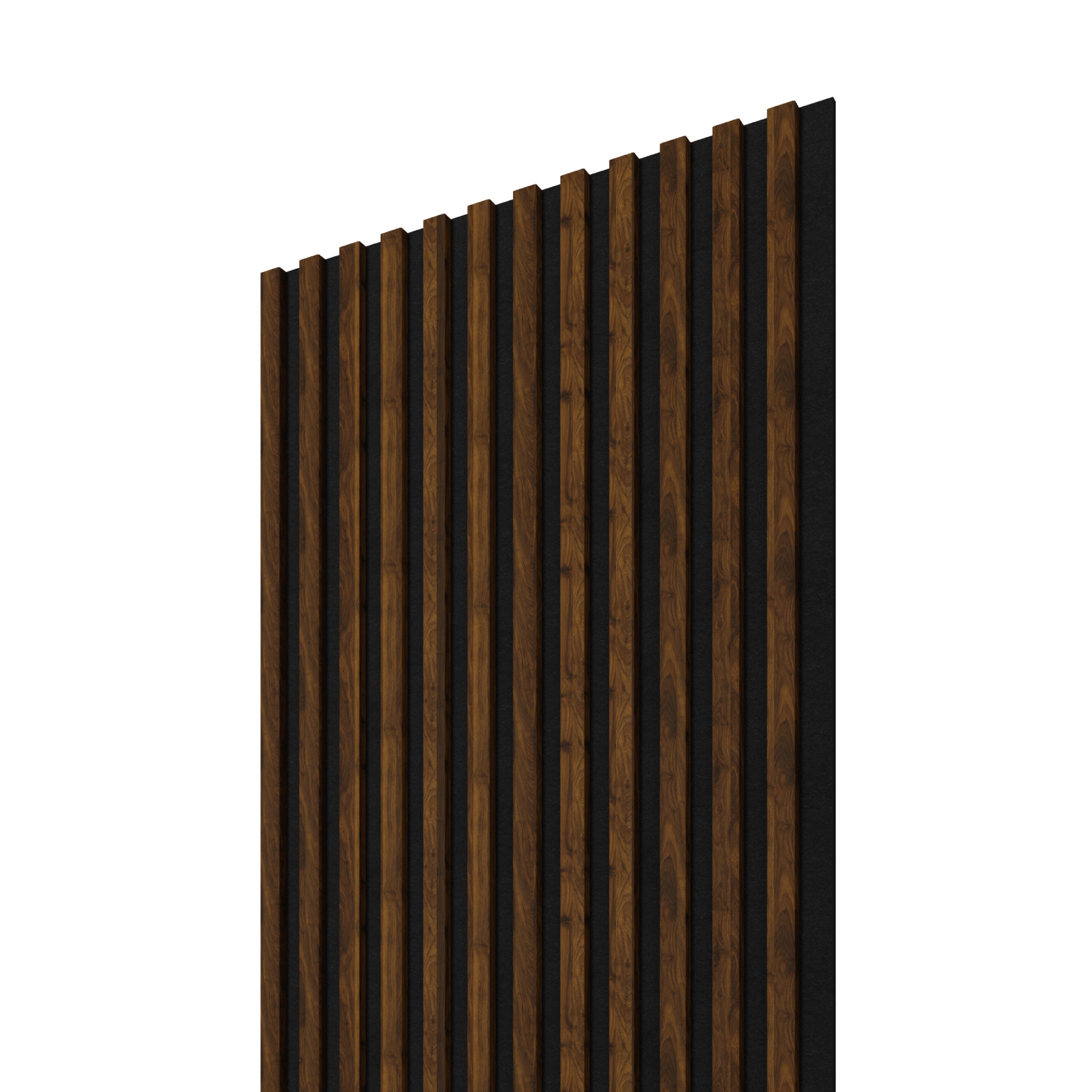 Lamele ścienne na czarnym filcu Stegu Linea Acoustic Proline, ciemny orzech 120x60 cm panele akustyczne 1 szt.