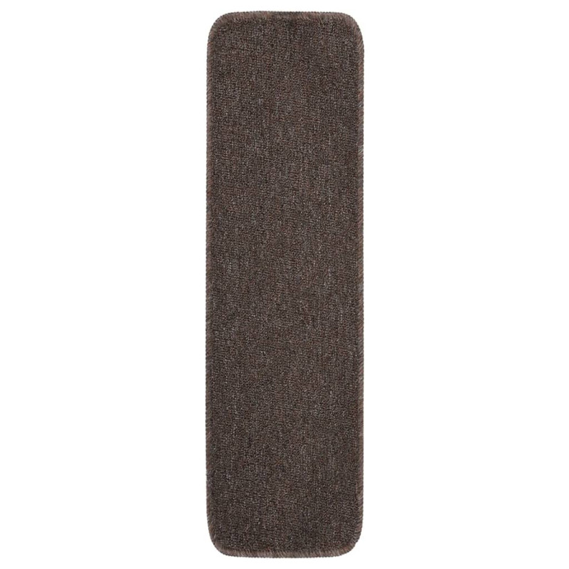 Tapis escalier antidérapants 15pcs 75x20cm Marron Rectangulaire - 2