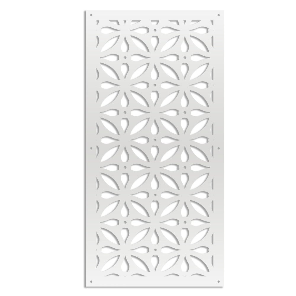TELLY - Panel perforowany z PVC - Osłona przeciwsłoneczna - Rozmiar 73x148 cm - Grubość 1 cm - Kolor BIAŁY