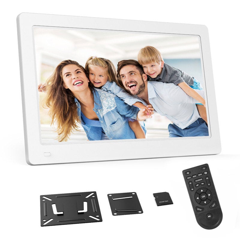 Cornice Digitale Da 7'' Con Schermo IPS 1280x800 – Calendario E Sveglia, Senza WiFi (Bianco)