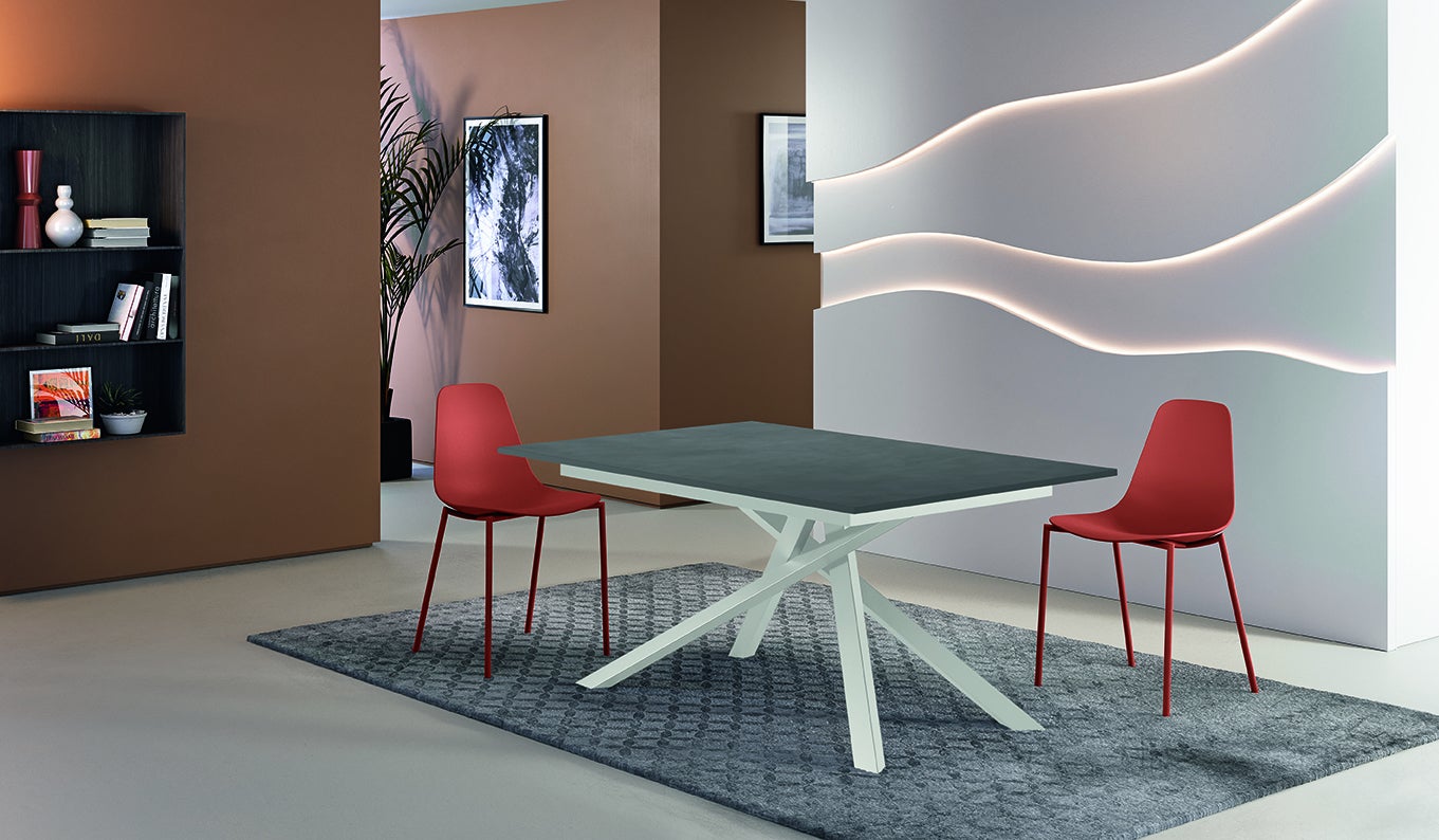 Pulse - Stół rozkładany (140/190 x 90 cm) w kolorze białej melaminy