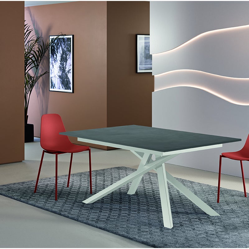 Pulse - Stół rozkładany (140/190 x 90 cm) w kolorze białej melaminy