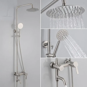 Colonne de douche et bain thermostatique, HANSGROHE Crometta e240, Chrome | Leroy Merlin