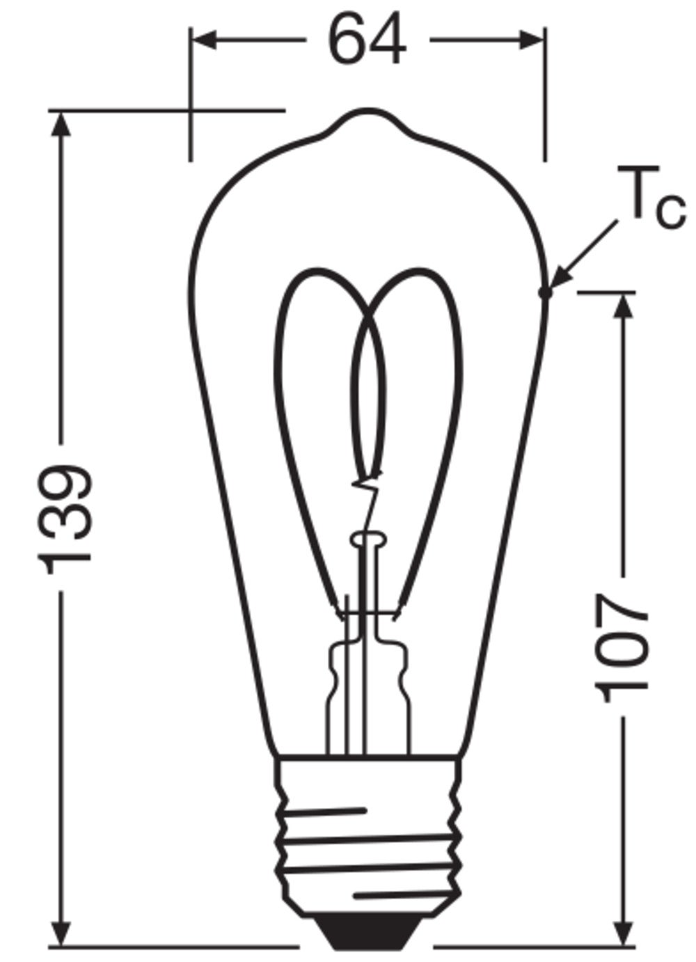 OSRAM Vintage 1906 Edison est une blanc chaud à intensité variaben forme d'ampouEdison avec filament. Il offre 8 W pour 806 lm,E27, verre doré, - 6