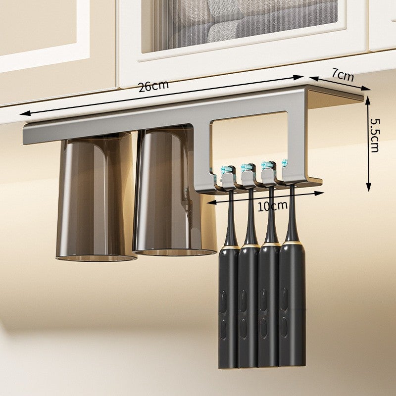 Porte-Gobelets à Dents Sans Perçage Katmerio - Lot De 2 Avec Support Magnétique