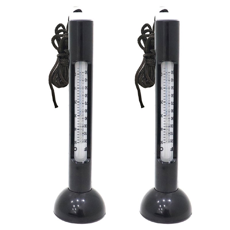 Pływający termometr do basenu, łatwy do odczytania, do temperatury wody, ze sznurkiem, do basenów i spa wewnątrz i na zewnątrz, 2 sztuki