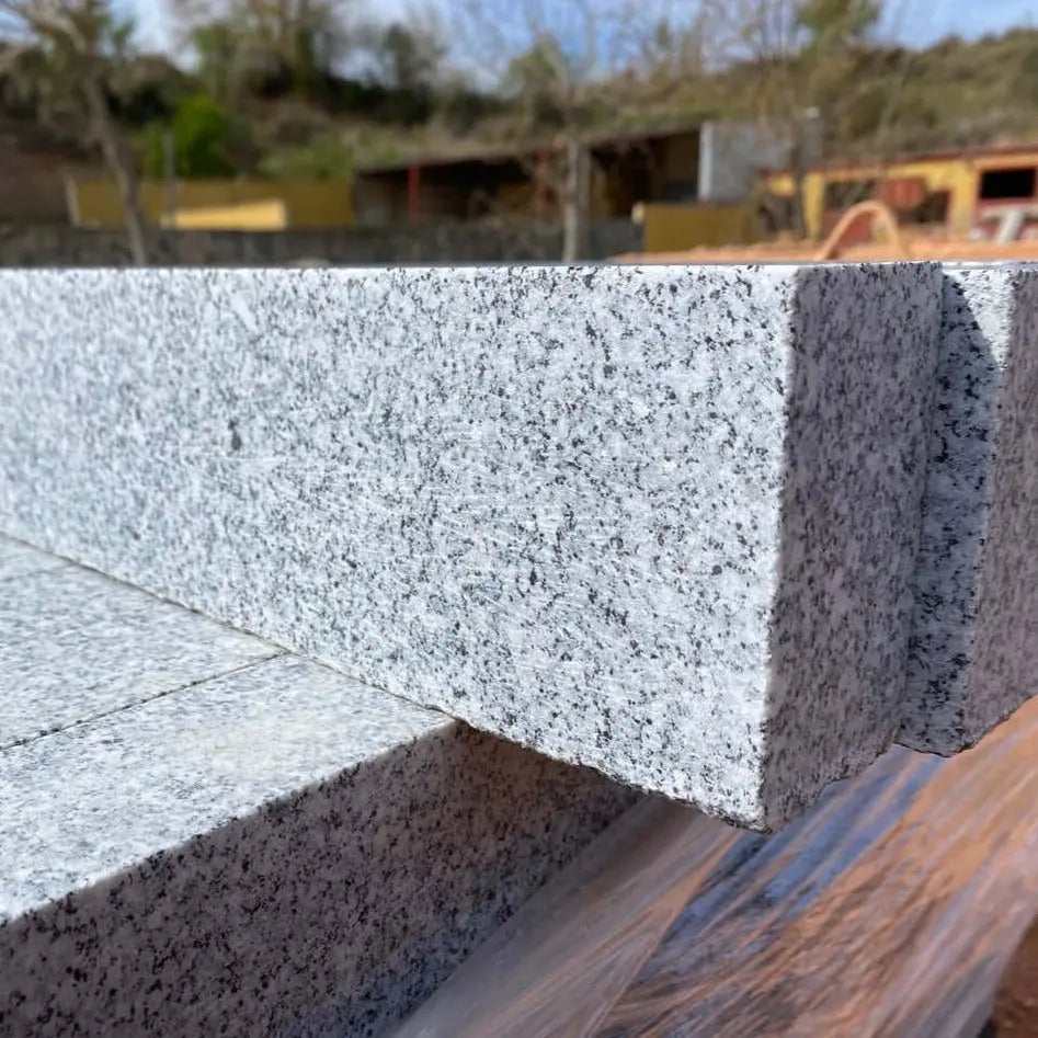 Bordure de bordure en granit Unité / 100 x 10 x 6 cm / Gris - Grenaillé - 3