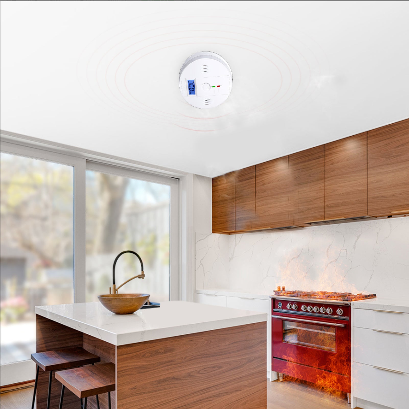 1pcs Détecteur de Monoxyde de Carbone - Alarme 85 dB avec capteur électronique pour une protection efficace - 7