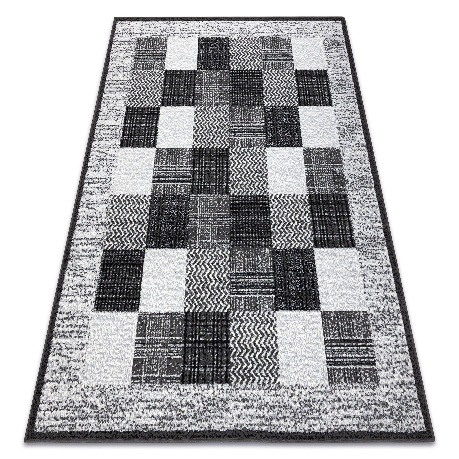 Dywan BCF Morad RAFIA Prostokąty, geometryczny - szary 200x300 cm