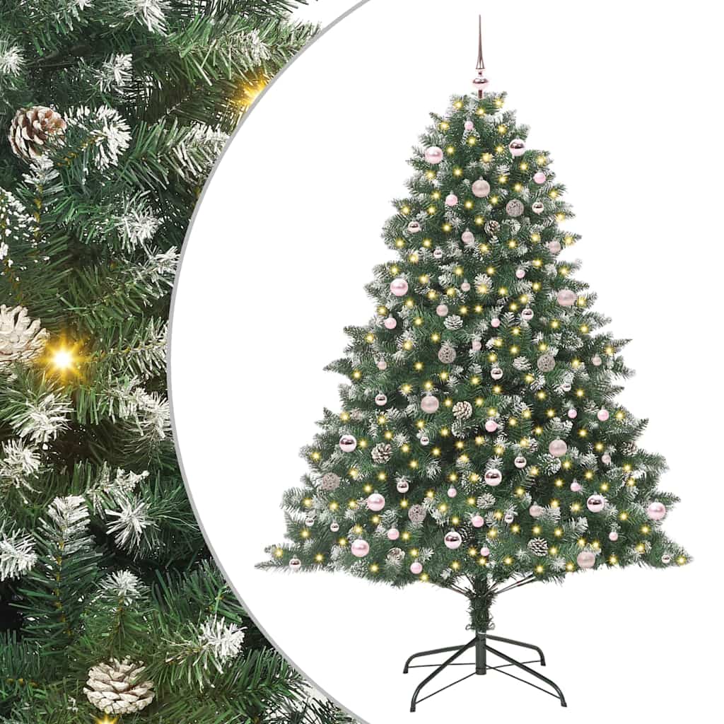 Sztuczna choinka Zielony 160 x 160 x 240 cm PVC, plastik i stal