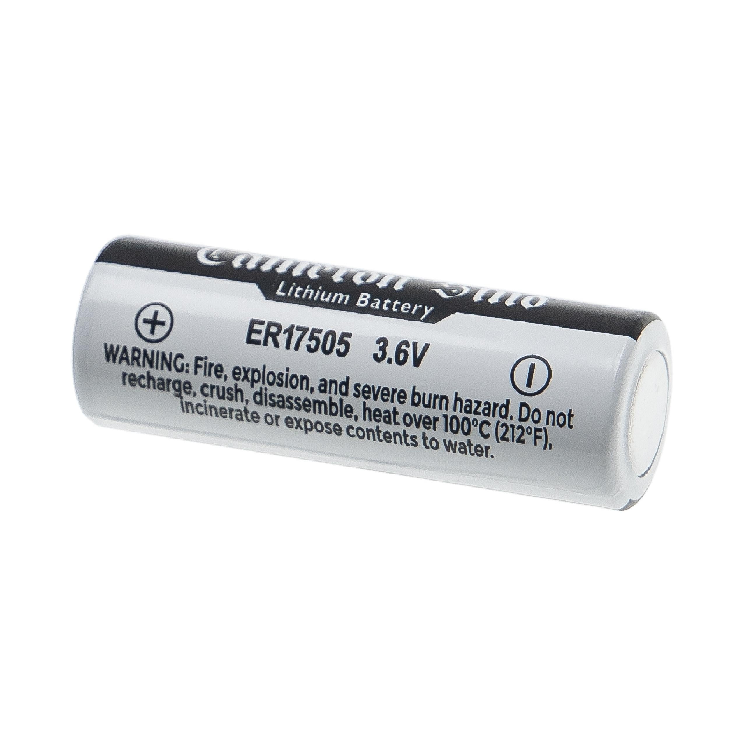 vhbw Pile ER17505 - Pile primaire (3600mAh, 3,6V, Li-SOCl2) - 2