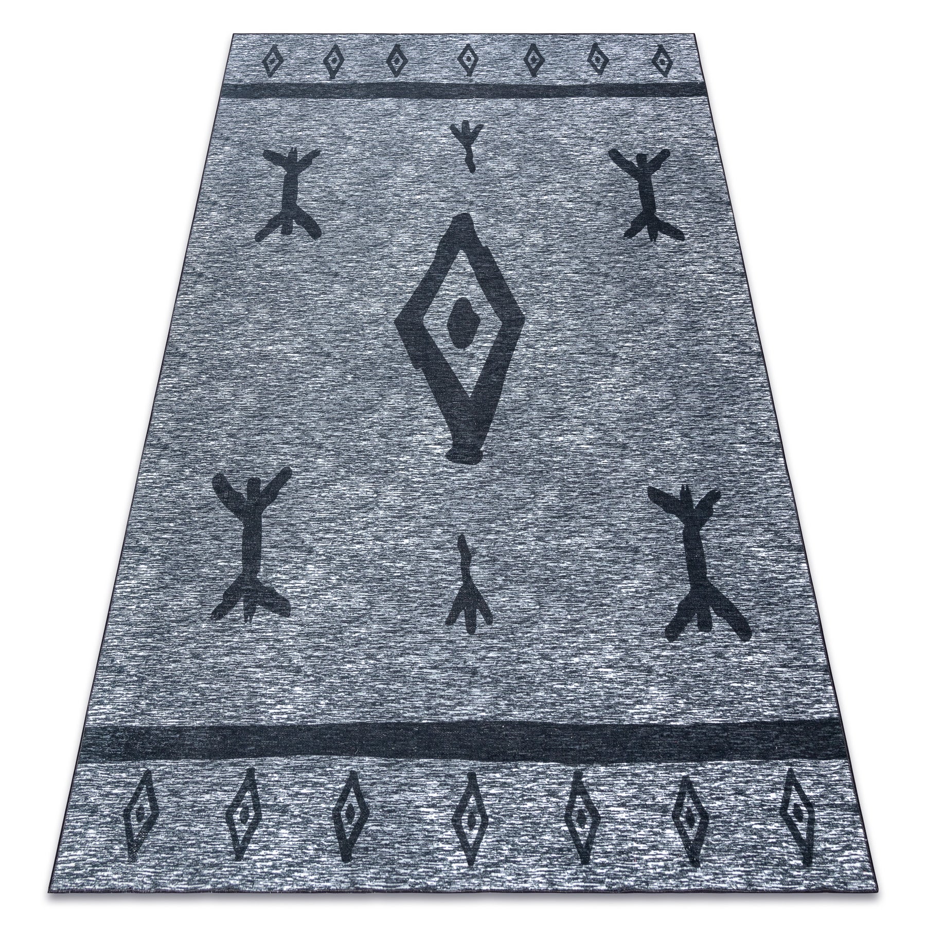 Dywan ANTIKA 119 tek, nowoczesny aztecki, do prania - szary 120x170 cm