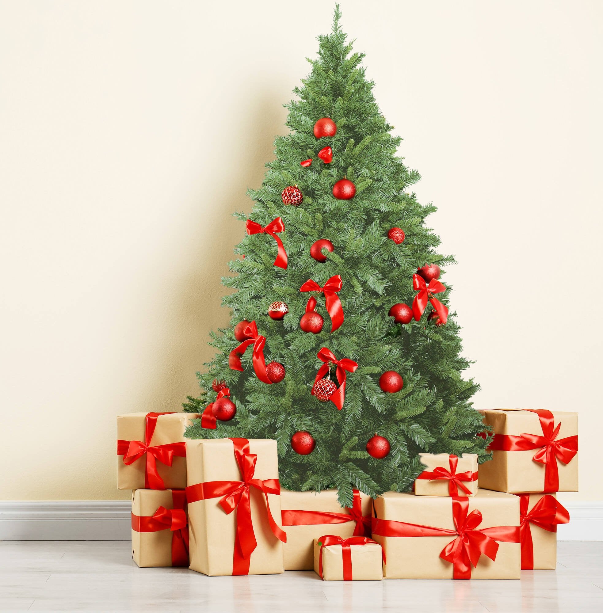 Albero di Natale 150 cm Innsbruck, Pino artificiale, Albero effetto reale, Alberello natalizio extra folto, 114x114 h150 cm, Verde - 2