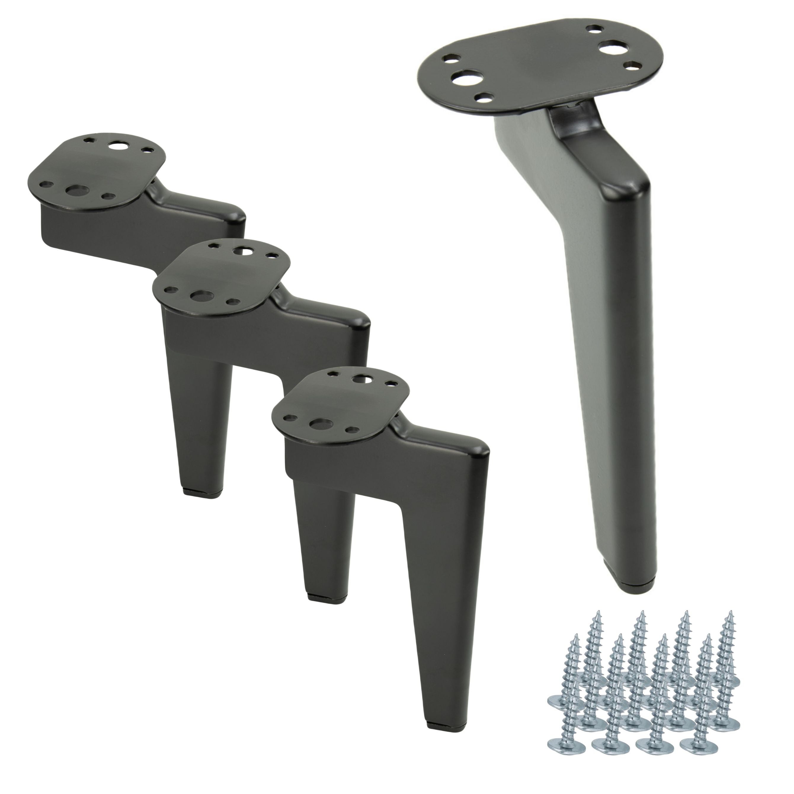Zestaw 4 sztuk noga meblowa Loft czarny mat wysokość 18 cm