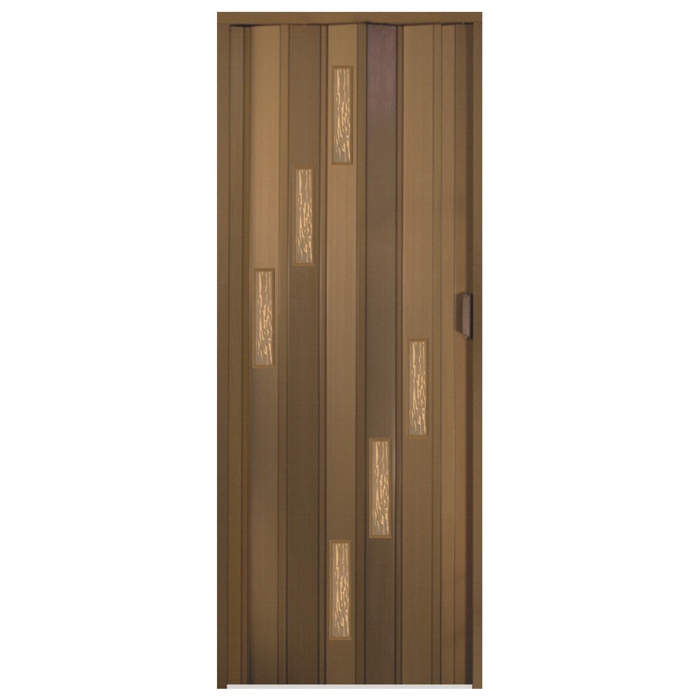Usa plianta PVC, cu 6 geamuri, 100x203cm, nuc, fabricatie Italia