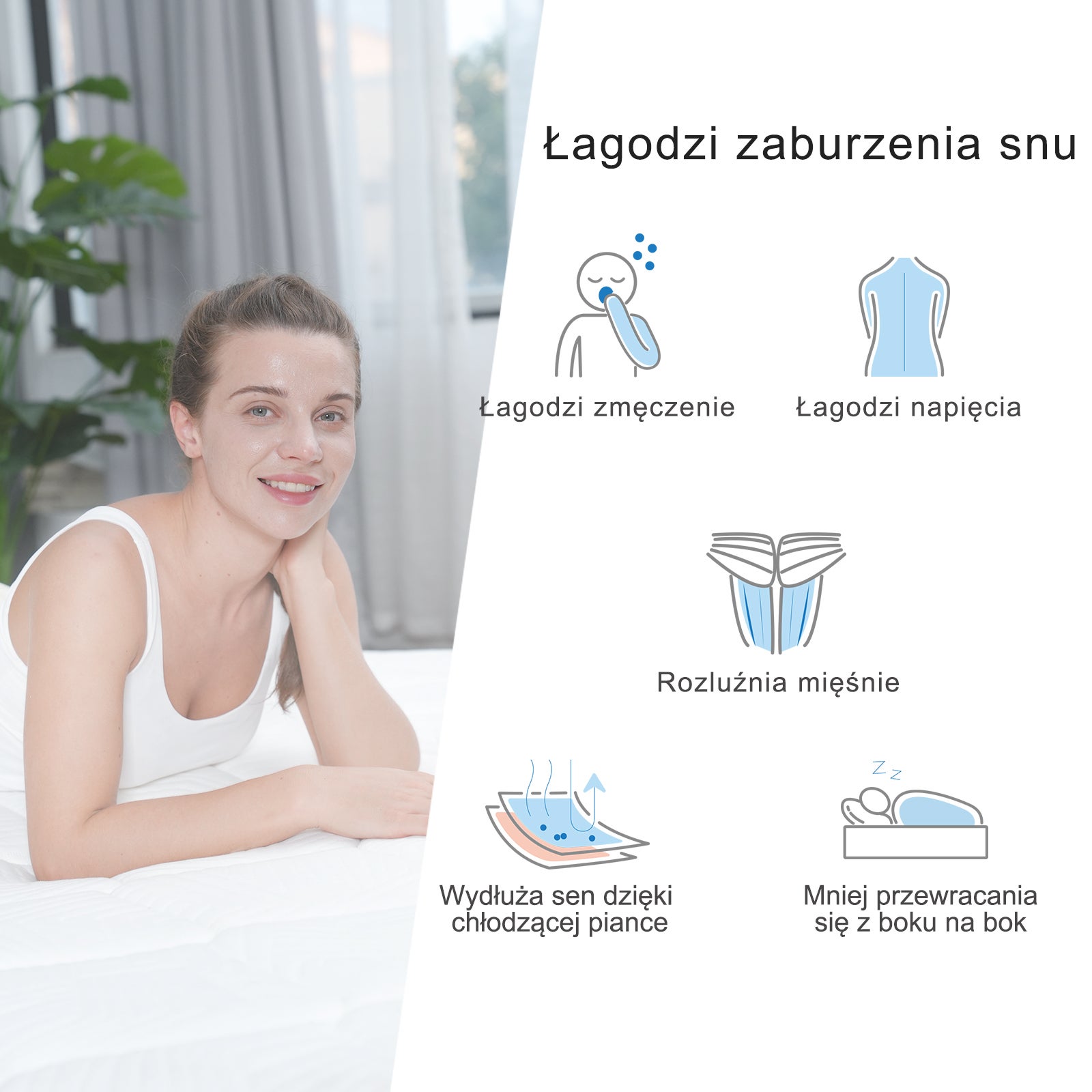 180×200 cm – ultra gruby 25 cm, sprężyny kieszeniowe + pianka komfortowa, 7-strefowe podparcie, komfort – linia wysokiej jakości - 4