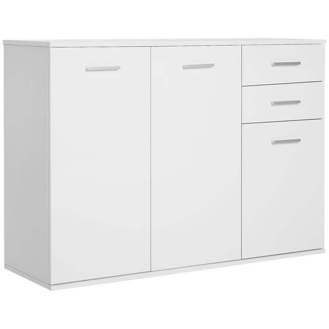 Armário Aparador HOMCOM Branco Aglomerado 106x35x76cm